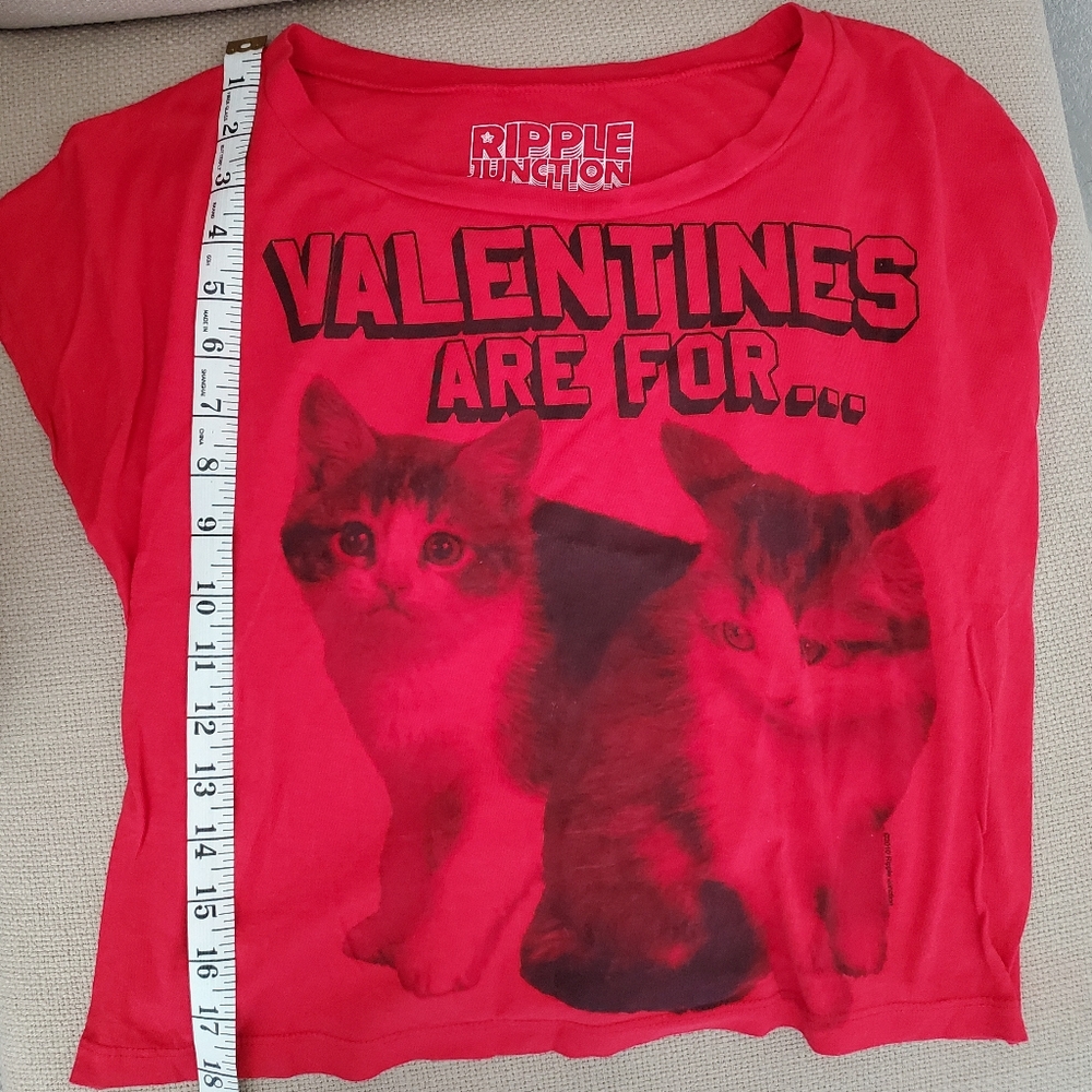 Ripple junction Valentine's red crop top